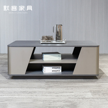 Matching long tea table side tea table presidents office sofa tea table composition 1 2 m modern light lavish boss tea tea