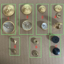 Regular service Cotton coat Summer regular service National Defense service badge Collar flower name plate Chest label Epaulet button screw sewing needle thread