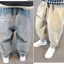 2020 spring and autumn new boys corduroy pants Korean version of childrens loose casual pants harem pants Western style comfortable tide
