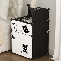 Simple bed head cabinet minimalist modern bedroom bedside small cabinet Dormitory Containing Lockers Multifunction Shelve