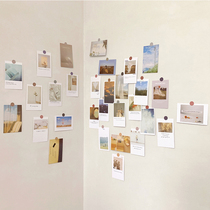 ins wind literary and artistic small fresh card set Dormitory wall decoration Wall stickers Card pendulum sticker art desk decoration
