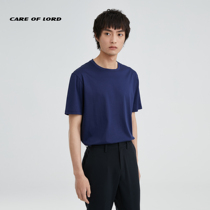 CAREOFLORD Carflo Mens Summer Seagull Series Master Minimalism High Branch Short Sleeve Round T-shirt