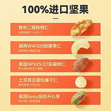 【全坚果】沃隆盐焗味混合纯坚果500g[3元优惠券]-寻折猪