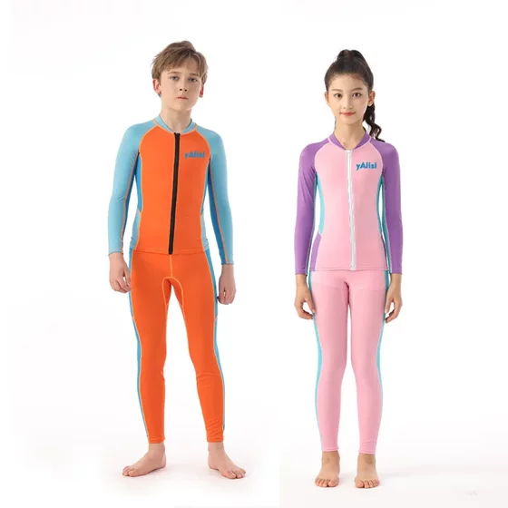 yalisi 어린이 수영복과 바지 소녀 분할 수영복 선 보호 정장 Zhongda Children 's Hot Spring Long-Sleeved Boys'Swimsuits yalisi 어린이 수영복과 바지 소녀 분할 수영복 선 보호 정장 Zhongda Children 's Hot Spring Long-Sleeved Boys'Swimsuits