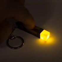 My world around mini torch fire to light small flashlight with luminous and hanging key buckle backpack small pendant