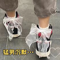 Small Wings Socks Lovers Soft Brother-in-law Male butterfly knot lace lace to send boyfriend day series followed by white