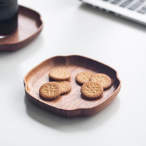 Japanese solid wood tableware plate living room porch wooden tray snack fruit plate coaster rectangular tea tray storage plate