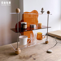 Acrylic water cup storage rack cosmetic rack multi-layer desktop ins wind perfume aromatherapy cup display stand