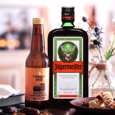 野格伴侣 ginger hill浆山姜汁碳酸饮料无醇啤酒330ml*4原装进口_傲