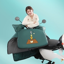 Small electric car front wind-stop electric motorcycle wind wind is increased by winter to thicken plus suede windproof and waterproof battery