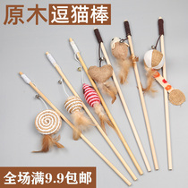 Cat Toy Tease With Cat Sticks Grinders Fights Cat Kitten Mouse Feather Fairy Stick Teasing Cat Gods Pet Kitty