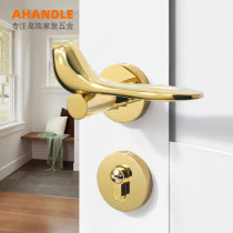 Small Bird Lock Indoor Bedroom House Door Lock Home Universal Mute Nordic Style PVD Golden Parted Handle