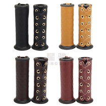 Retro motorcycle modified decoration universal 22mm handlebar cover throttle handlebar holster leather grip leather case