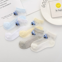 Ultra-thin childrens crystal stockings summer transparent socks cotton car baby socks Boys and Girls Socks Socks