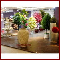 Sandstone Jiao Leaf Flower Pot cell Garden Forest Landscape Art Flower Bowl Spray Pool Eurostyle Fountain Sculpture Manufacturer Direct