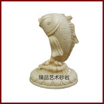 Sandstone Water Jet Carp Spray Pool Eurostyle Fountain Outdoor Waterscape GRP Water Jet Sculpture Manufacturer Direct