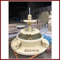 Sandstone Spray Shells Large Spray Pool Eurostyle Fountain Outdoor Waterscape Sculpture GRP Manufacturer Direct