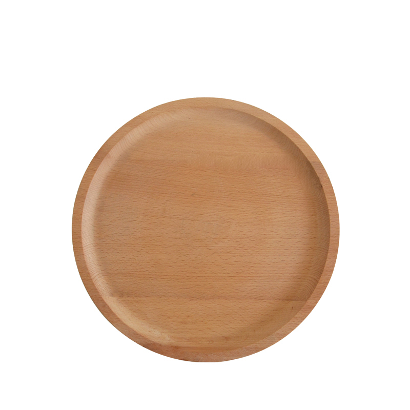 Ju wood real wood plate tray was set three circular plate tea tray bread cake pan
