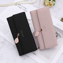 Wallet long section Womens design Feel Fold Multifunction Mesh Red Temperament High-end Girl Style Inwind Korea Fashion