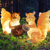 Led animal styling light outdoor waterproof cartoon courtyard landscaped park scenic spot luminous squirrel sculpted grass terrace lamp