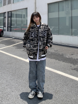 Legal alien American camouflage baseball uniform men and women 2021 new jacket coat women ins tide brand spring and autumn