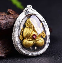 Thailand Long Pokun Temple 2556 must play Buddha cover the face Buddha sterling silver shell