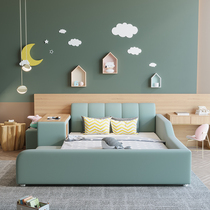 Childrens bed software minimalist light extravagant single girl Princess 1 35 boy small tatami with guard rail with desk bed