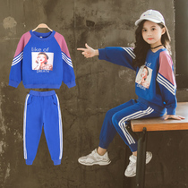 Girl Spring Clothing Suit 2022 New Nets Red Ocean Gas Children 7 Spring Autumn 5 Sports 6 Year Old Girl 8 Trendy Two Sets