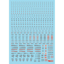 (STM) MG RB01 HIQ Style (General Warning Department) Special Water sticker (fluorescent red grey)