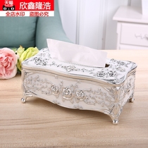 Paper tissue box Beauty salon special creative European desktop living room paper box Storage box Napkin simple