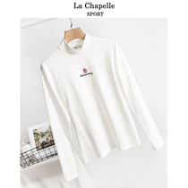 La Chapelle SPORT by Lachabelle New Printed Small Turtleneck Bottoming Shirt Long Sleeve Tops Women