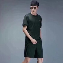 Outdoor physical training suit suit summer short sleeve top physical fitness shorts quick-drying T-shirt mens and womens physical clothing