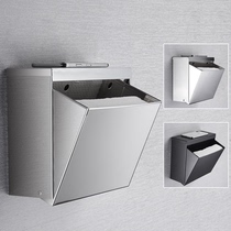 Toilet tissue box Non-perforated toilet waterproof toilet paper box Hand paper box 304 stainless steel tissue holder wall-mounted