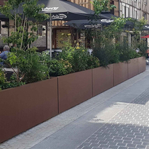 Outdoor Iron Art Plated Zinc Plate Flower Box Flower Groove Square Sales Department Store Outdoor Flower Pot Dwarf Partition Composition Flower Box