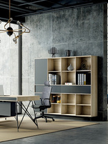 Simple modern office cabinet file cabinet data cabinet wooden boss office bookcase office background cabinet locker
