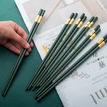 Alloy chopsticks household set non-slip mildew-proof and high-temperature resistant high-end home high-grade tableware high-value one pair