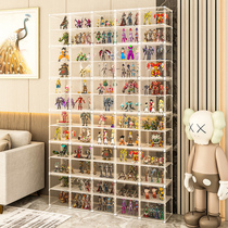 Hand-run display containing cabinet toy model display case building block shelf transparent imitation glass acrylic dust-proof domestic