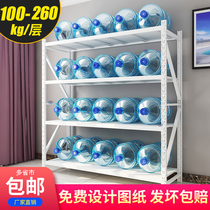 Storage shelf warehouse shelf multi-layer household shelf display rack goods iron shelf medium warehouse thickened