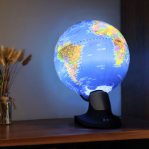 funglobe Rotary Earth Instrument Taiwan manufactures 3D stereo relief AR to learn to use the 32CM large striped light night light high-definition living room office home pendulum lamp to open a gift