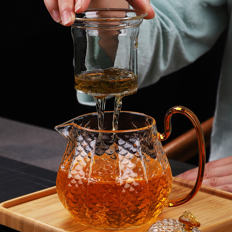 Kung fu high temperature resistant glass tea set suit I and contracted household office Japanese mercifully tea tea teapot