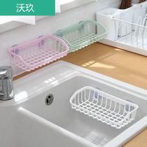 Kitchen wall hanging seasoning rack sink drain suction cup storage shelf kitchen utensils small department store