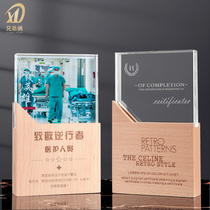 Crystal trophy Creative customization Custom love volunteer anti-epidemic medal Nurses Day retrograde souvenir gift