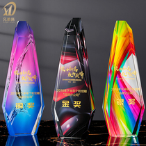 Brothers creative resin trophy custom made metal thumb Crystal license plate Volleyball medal Childrens champion