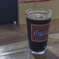 House Xiaosheng Japan imported retro printing cola commemorative cup nostalgic coffee shop glass cola cup