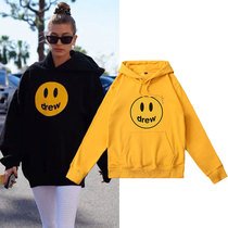 2020 autumn and winter New Tide brand drew smiley face sweater female loose leisure student couple pullover hoodie