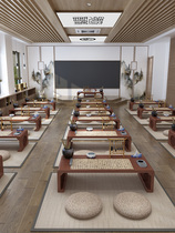 New Chinese calligraphy table Household calligraphy and painting table Tea table Kindergarten Antique solid wood Chinese study table Zen childrens desk