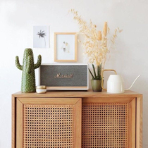 Nordic solid wood rattan woven shoe cabinet Small apartment door large capacity household door entrance cabinet Foyer storage locker