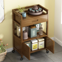 Tea table Table small family dining room Small tea table Home Floating Windows Small Table multifunction with wheels Balcony Small Tea Table