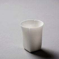 White porcelain teacup Solid color personal cup Sheep fat jade porcelain master cup Dehua white porcelain tea cup handmade single cup household
