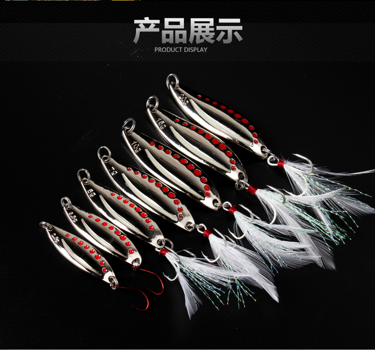 Metal Spoons Fishing Lure Spinner Blade Fresh Water Bass Swimbait Tackle Gear